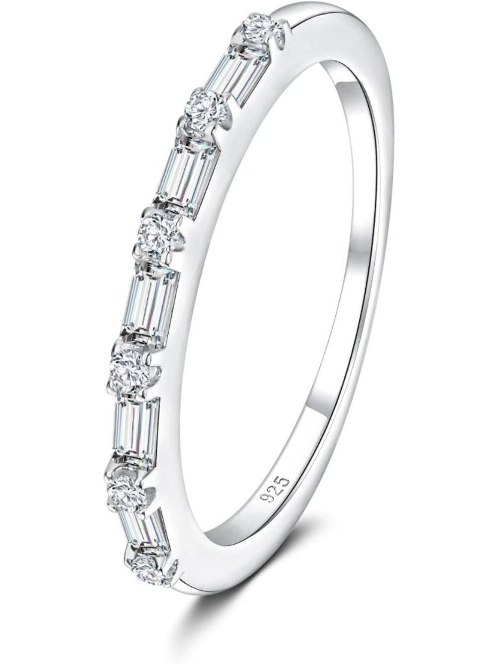 1.5mm Thin Eternity Rings for Women - Sterling Silver Stackable Band Jewelry